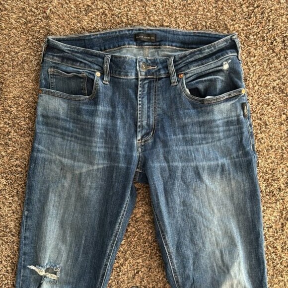 Silver Jeans 32 x 30 Medium Wash Allen Classic Fit Slim Leg - Picture 2 of 9